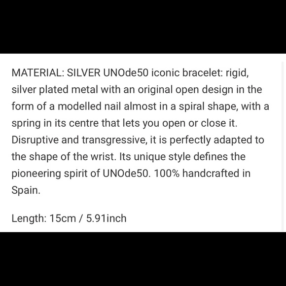 **SOLD** UNOde50 “Infinity” Bracelet - Picture 2 of 3